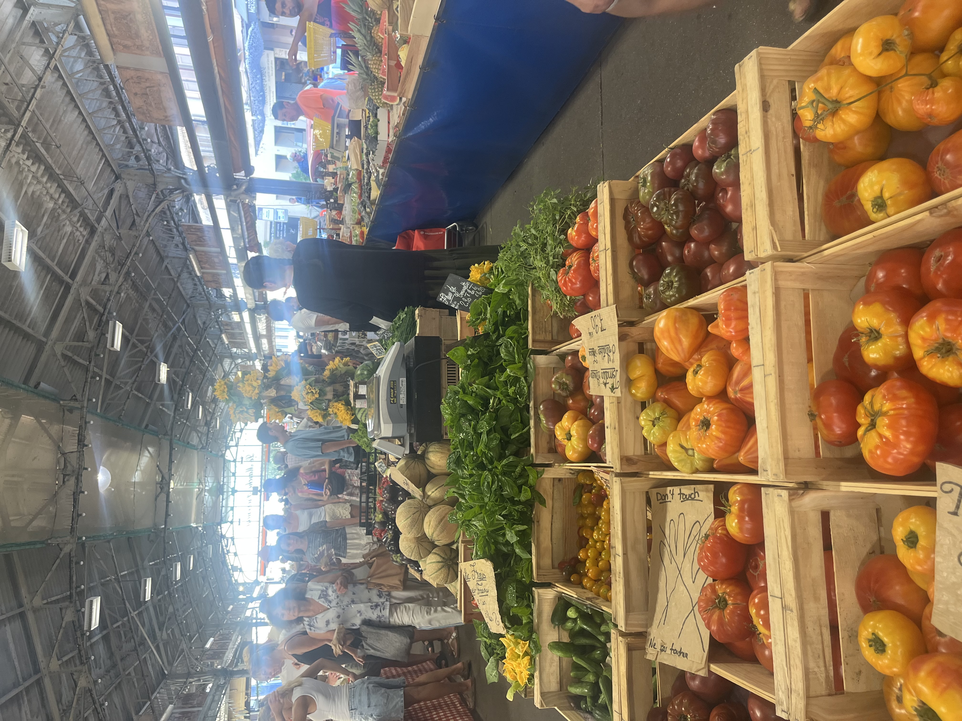 Colorful produce market in Nice